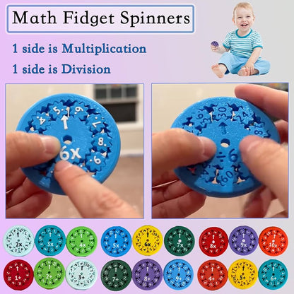 Educational Math Fidget Spinners (Pack of 9)