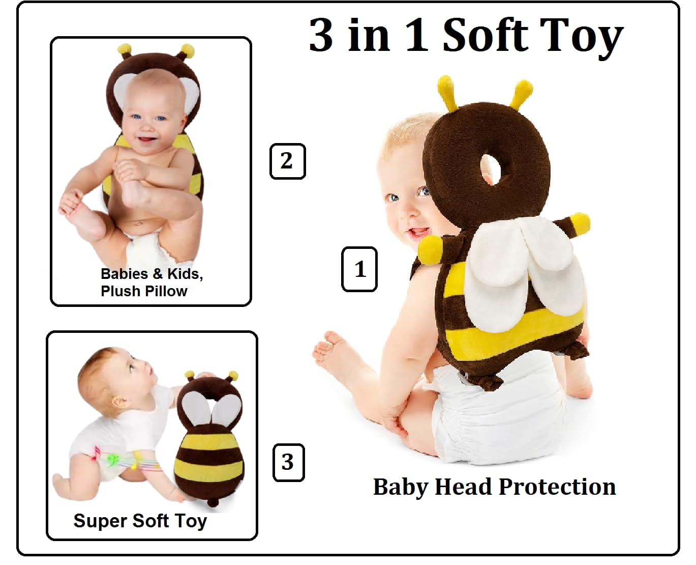 🐻 BabyGuard – Head Protector Pillow 🍼