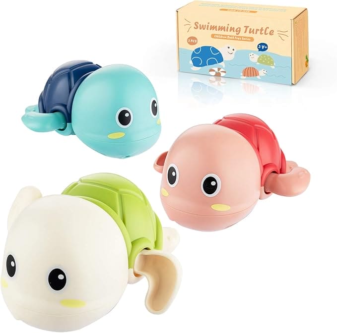 🐢 Turtle Splash – Wind-Up Bath Toy 🌊