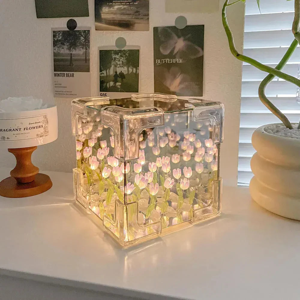TulipGlow Cube Lamp