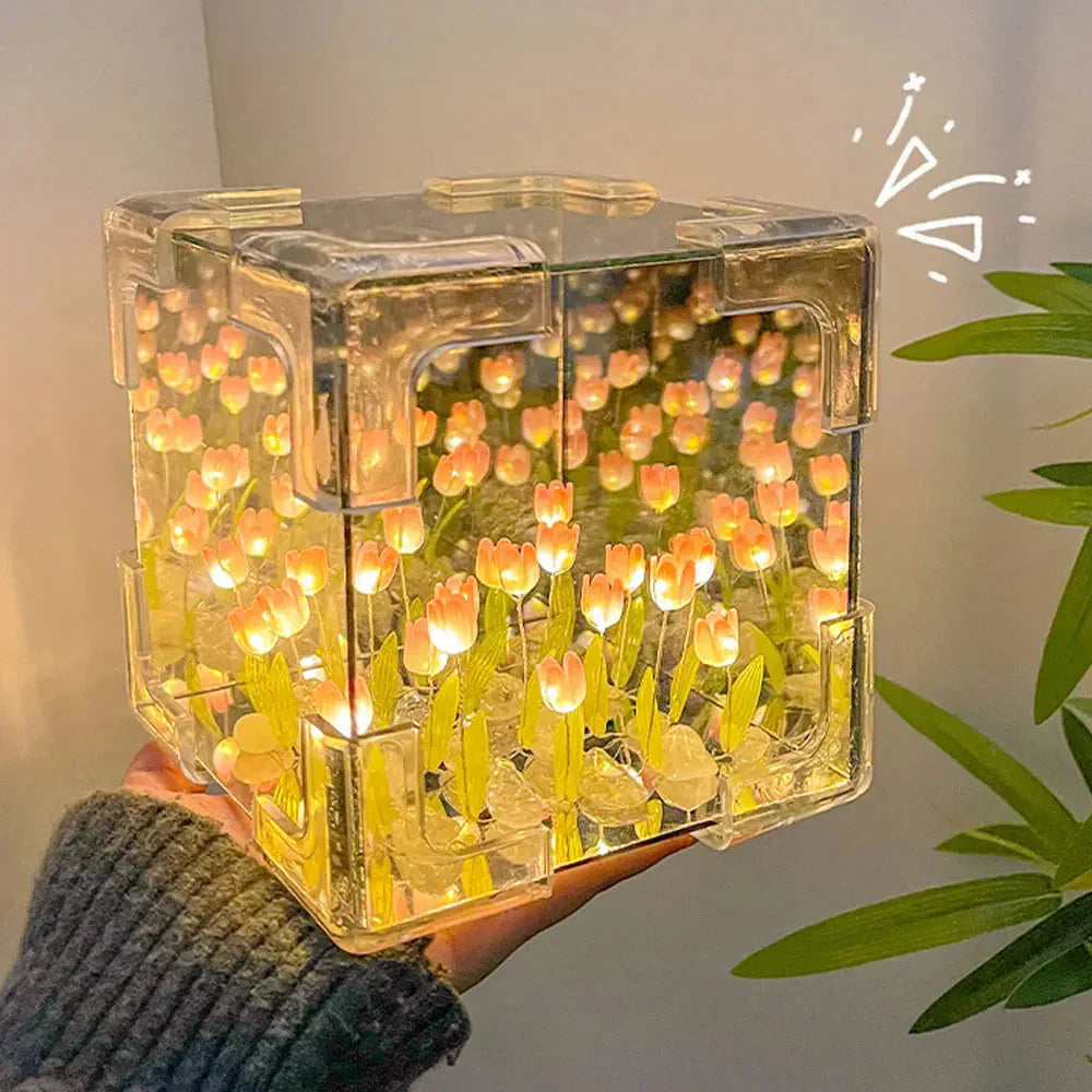 TulipGlow Cube Lamp